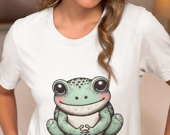 Frog Lover Unisex T-Shirt, M.I.L.F. Man I Love Frogs Novelty Shirt, Funny Unique Graphic Tee for Amphibian Fans, Top Gift Idea for Her/Him