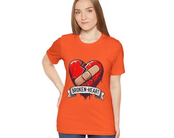 épine label Heart and Broken heart tee Please Stay Around™ Broken Heart Tee
