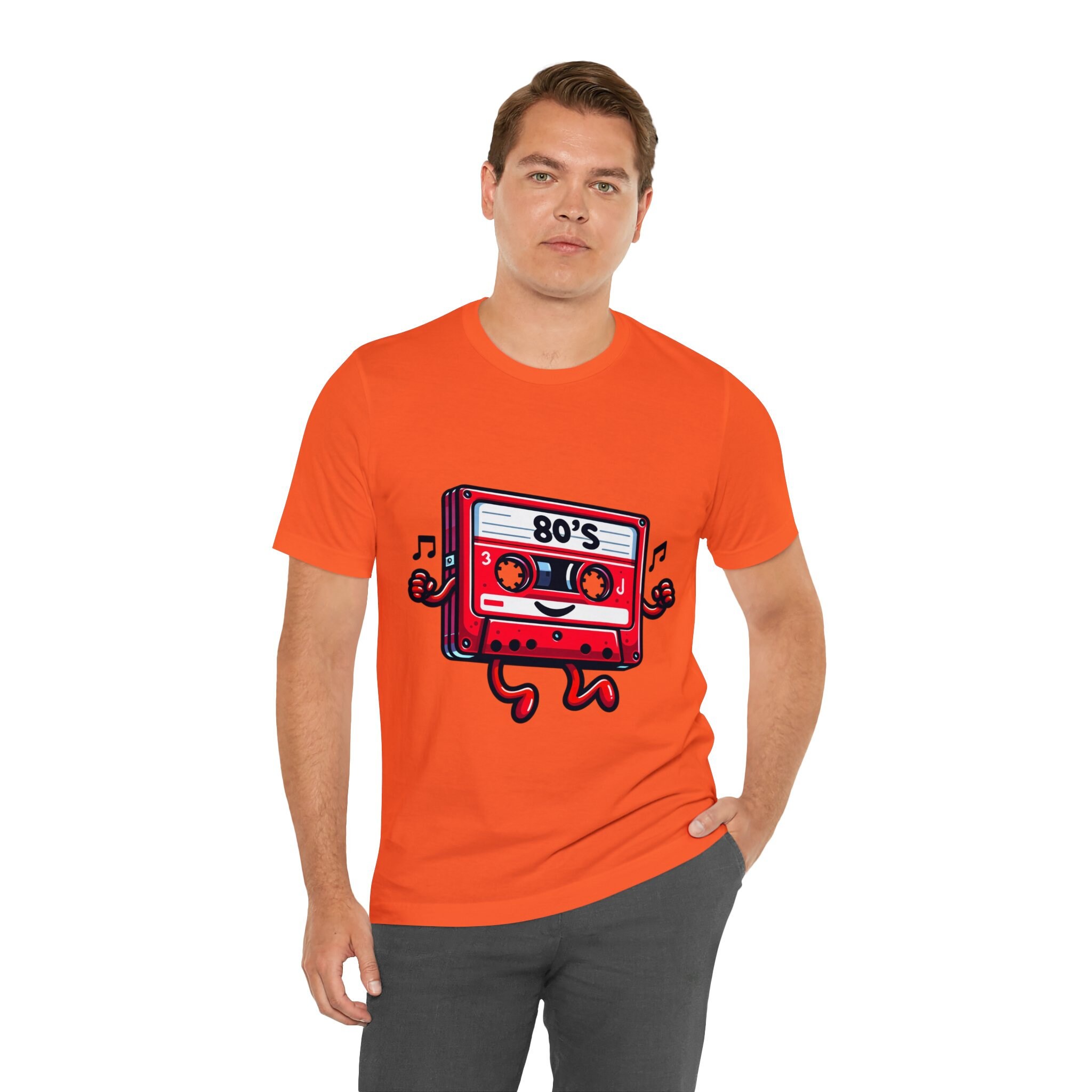 Retro 80s Cassette Tape T-shirt, Unisex Vintage Dance Music