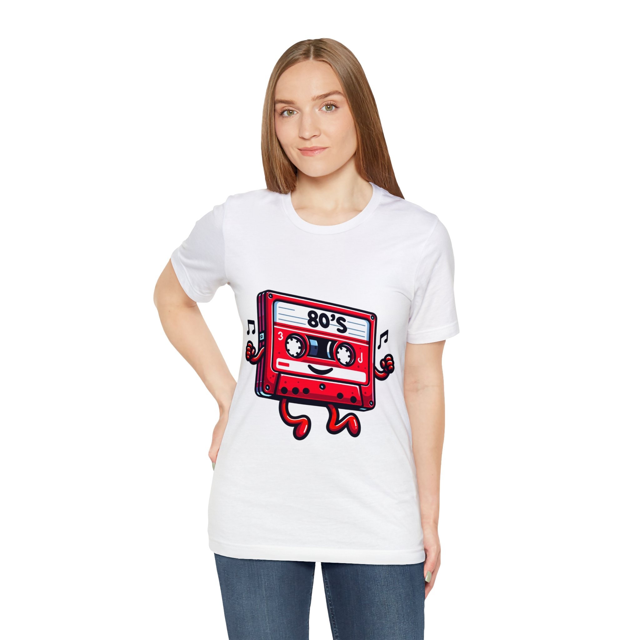 Retro 80s Cassette Tape T-shirt, Unisex Vintage Dance Music