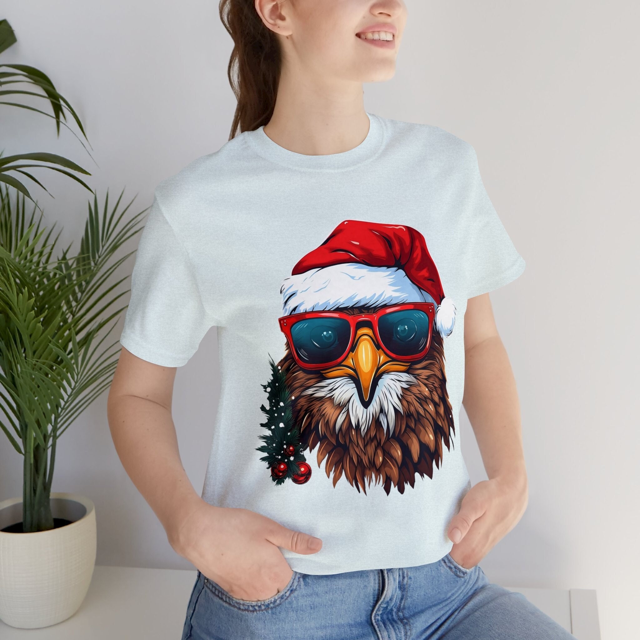 Funny Santa Claus Riding Eagle Christmas Gift Box Xmas T-Shirt Funny Santa Claus Riding Eagle Christmas Gift Box Xmas T-Shirt