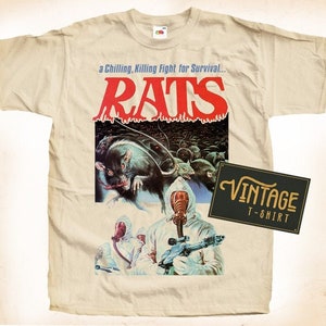 Rats TShirt Vintage Natural color Men&#39;s TShirt DTG Digital Print SIZES S M L XL 2XL 3XL 4XL 5XL