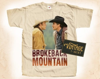 Brokeback Mountain V1 TShirt Vintage Natural color Men&#39;s TShirt DTG Digital Print SIZES S M L XL 2XL 3XL 4XL 5XL