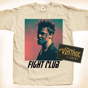 Fight Club V2 Tshirt Vintage Natural Color Men's Tshirt DTG Fight Club V2 Tshirt Vintage Natural Color Men's Tshirt DTG