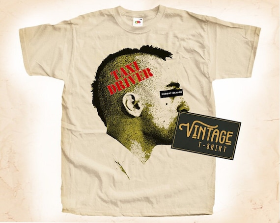 Taxi Driver V2 Tshirt Vintage Natural Color Men's Tshirt DTG Taxi Driver V2 Tshirt Vintage Natural Color Men's Tshirt DTG