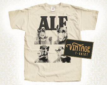 Alf V8 T-shirt Vintage natuurlijke kleur heren-T-shirt DTG Digital Print MATEN SML XL 2XL 3XL 4XL 5XL