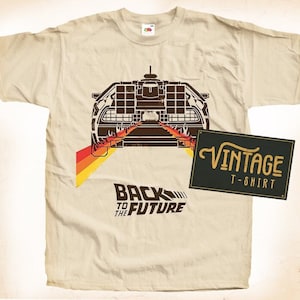 Back to the Future V2 TShirt Vintage Natural color Men&#39;s TShirt DTG Digital Print SIZES S M L XL 2XL 3XL 4XL 5XL
