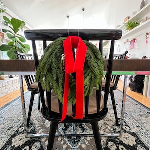 Christmas Wreath, Holiday Wreath, snow Norfolk Pine Farmhouse  Rustic Wreath, Snowy Wreath for Front Door,  Christmas Norfolk Pine Wreath