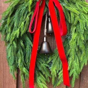 Christmas Wreath, Holiday Wreath, snow Norfolk Pine Farmhouse  Rustic Wreath, Snowy Wreath for Front Door,  Christmas Norfolk Pine Wreath