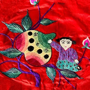 1960s Handmade Chinese Embroidery, CHINA.