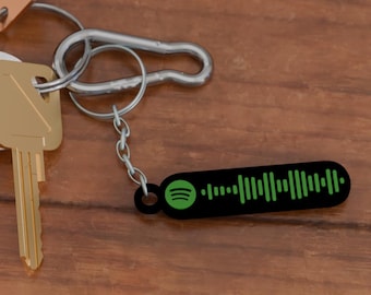 Custom Spotify Code Keychain: Personalized Music Gift