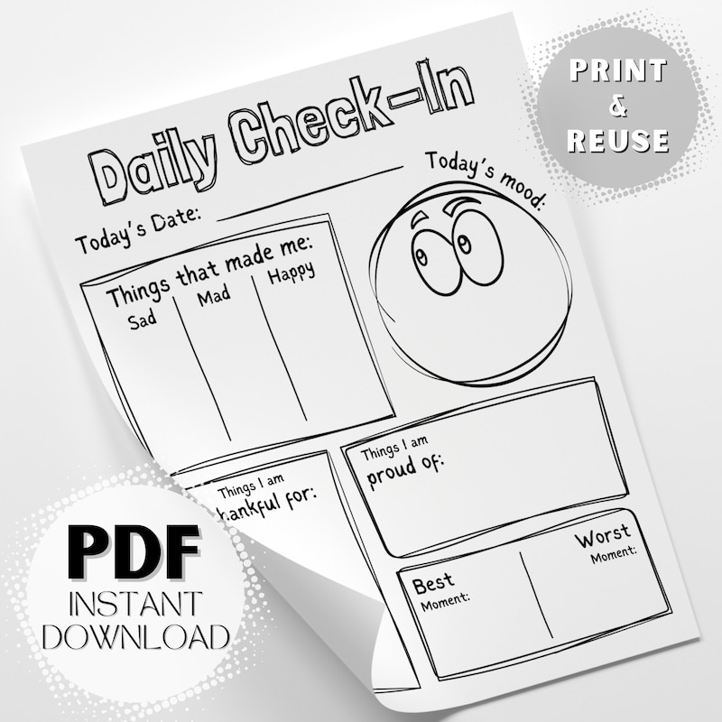 Therapy Check in Sheet - Etsy