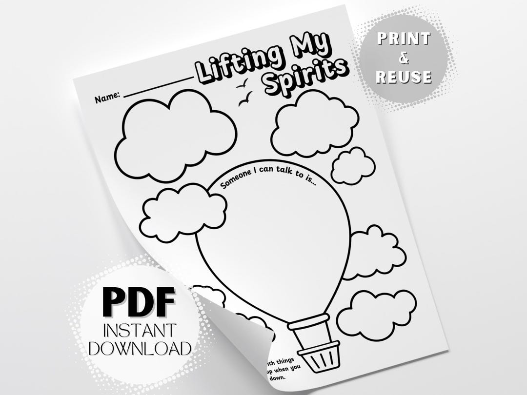Creativity Through Recovery Worksheet.pdf Lifting My Spirits Worksheet: Printable PDF Therapeutic Exercise for ...