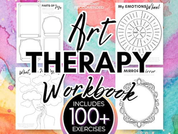 Art Therapy Workbook: Includes 100+ Therapeutic Art-Based Interventions & Exercises for Self-Development Instant PDF Digital Download