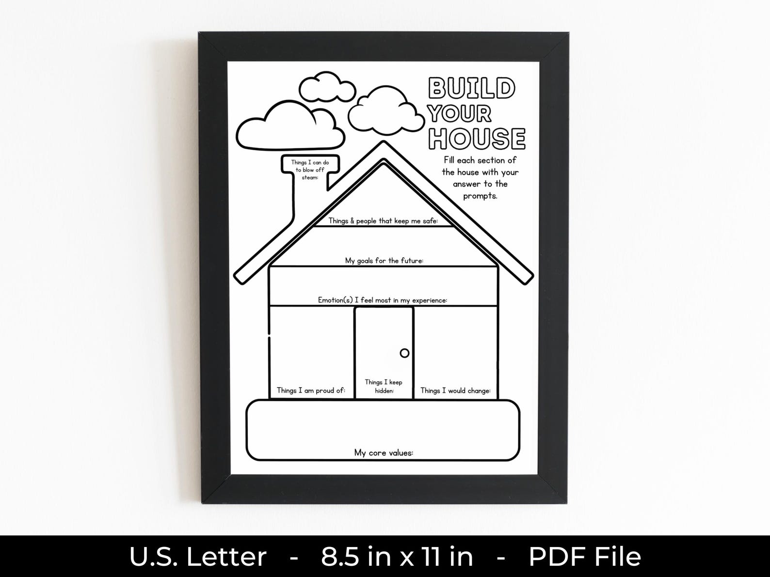 Creativity Through Recovery Worksheet.pdf Kids Emotion House Worksheet: Therapeutic Exercise for Greater ...