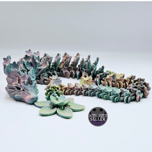 3D Printed Articulated Cherry Blossom Dragon, Flexi Fidget Toy