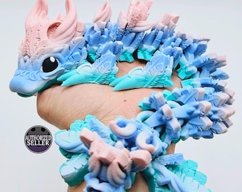 Mystical Baby Lunar Dragon this 3D Printed Unique & Adorable Gift with Flexi Joints is perfect for anyone looking for something different