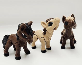 Perfect Pony 3D printed articulated little horse, perfect pal, flexi, sensory, fidget, perfect for horse pony lovers
