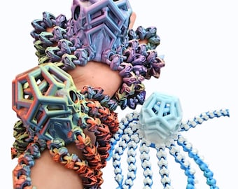 3D Printed Void Octopus | Articulated Fidget Toy | Flexible Desk Buddy | Cute Gothic Sea Creature | Unique Gift for Ocean & Fantasy Lovers