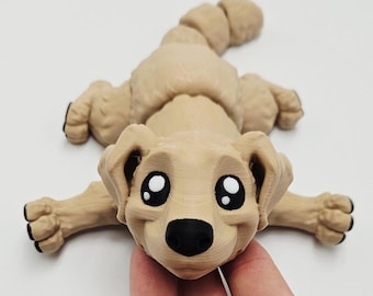 Playful Puppy 3D Printed Articulated Dog, Fun Flexible Fidget, Sensory Gift, Ideal Unique Gift for Dog Lovers
