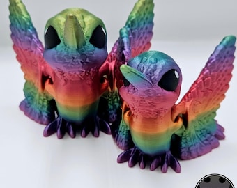 Elegant 3D Printed Hummingbird, Beautiful articulated gift for bird or nature lovers