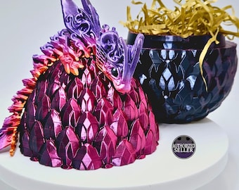 Surprise Dragon Egg with Mystery Dragon inside, Fun Surprise, 3D printed, Personalized gift, Fidget Toy, Collectable, Unique gift, Sensory