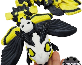 3D Printed Articulated Baby Death-head Moth Dragon Fantasy Figure Fidget