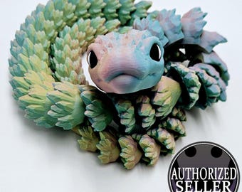 3D Printed Articulated Snake, Flexible Fidget Toy, Striking Slithery Flexible buddy, Fun realistic large snake, Sensory Fidget, wiggly