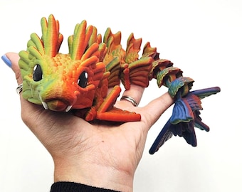 Mythic Baby Koi Dragon 3D Printed Articulated  – Poseable Fantasy Figurine, Desk Pet, Dragon Lover Gift, Koi Fish Dragon Sculpture