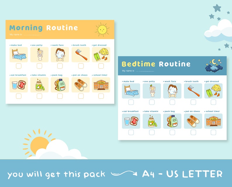 Printable Kids Daily Chore Chart - Homeschool Montessori - Colorful and ...