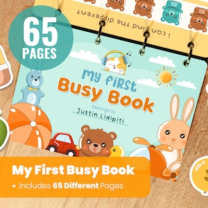 My First Busy Book - Toddler Learning Binder - Toddler Busy Book - Preschool Workbook - Homeschool Resources - Montessori Materials
