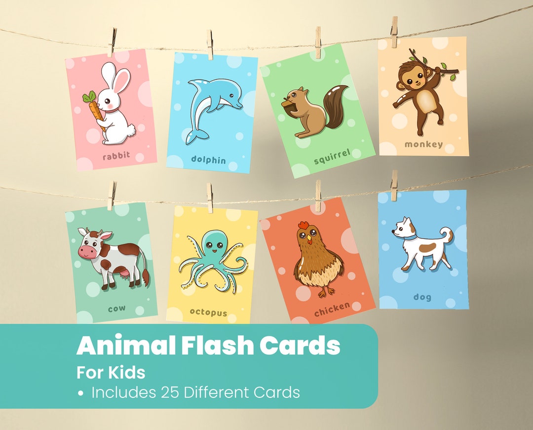 Animals Flashcards - Montessori Materials - Educational Printable Cards ...