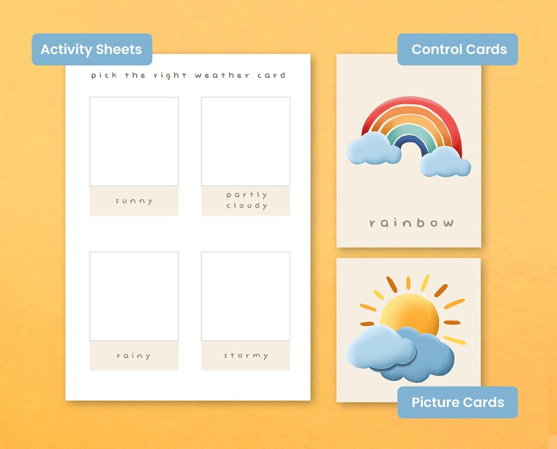 Weather Flashcards - Homeschool Montessori - Toddler Flash Cards ...