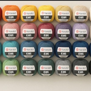 YarnArt Jeans Yarn – 50g / 160m – Cotton Acrylic Blend – Amigurumi Crochet & Knitting Yarn”