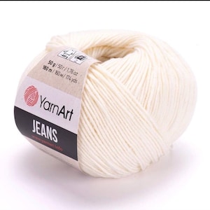 YarnArt Jeans Yarn – 50g / 160m – Cotton Acrylic Blend – Amigurumi Crochet & Knitting Yarn”
