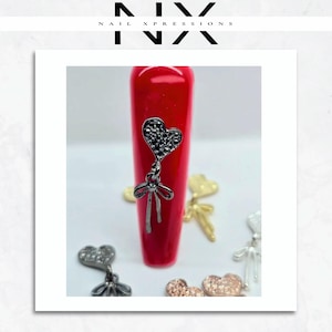 Dangle Heart Nail Charm