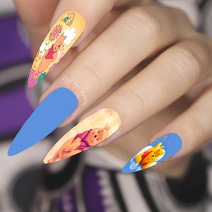 Cartoon Bear Nail Decals |  Nail Art Water Transfer | Nail Wraps