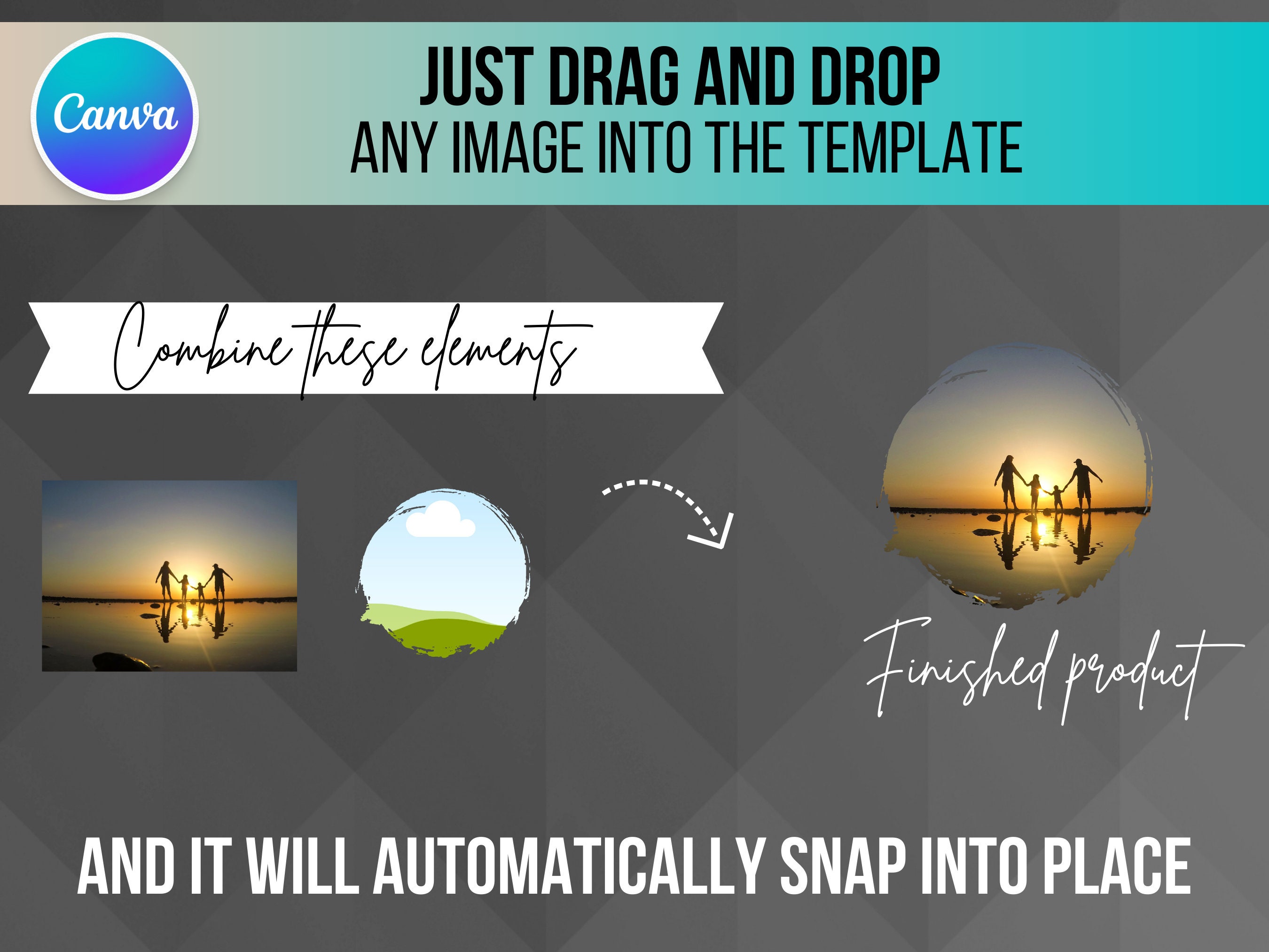 Canva Frames Bleach Effect and Grunge Texture Bundle, Editable Canva ...