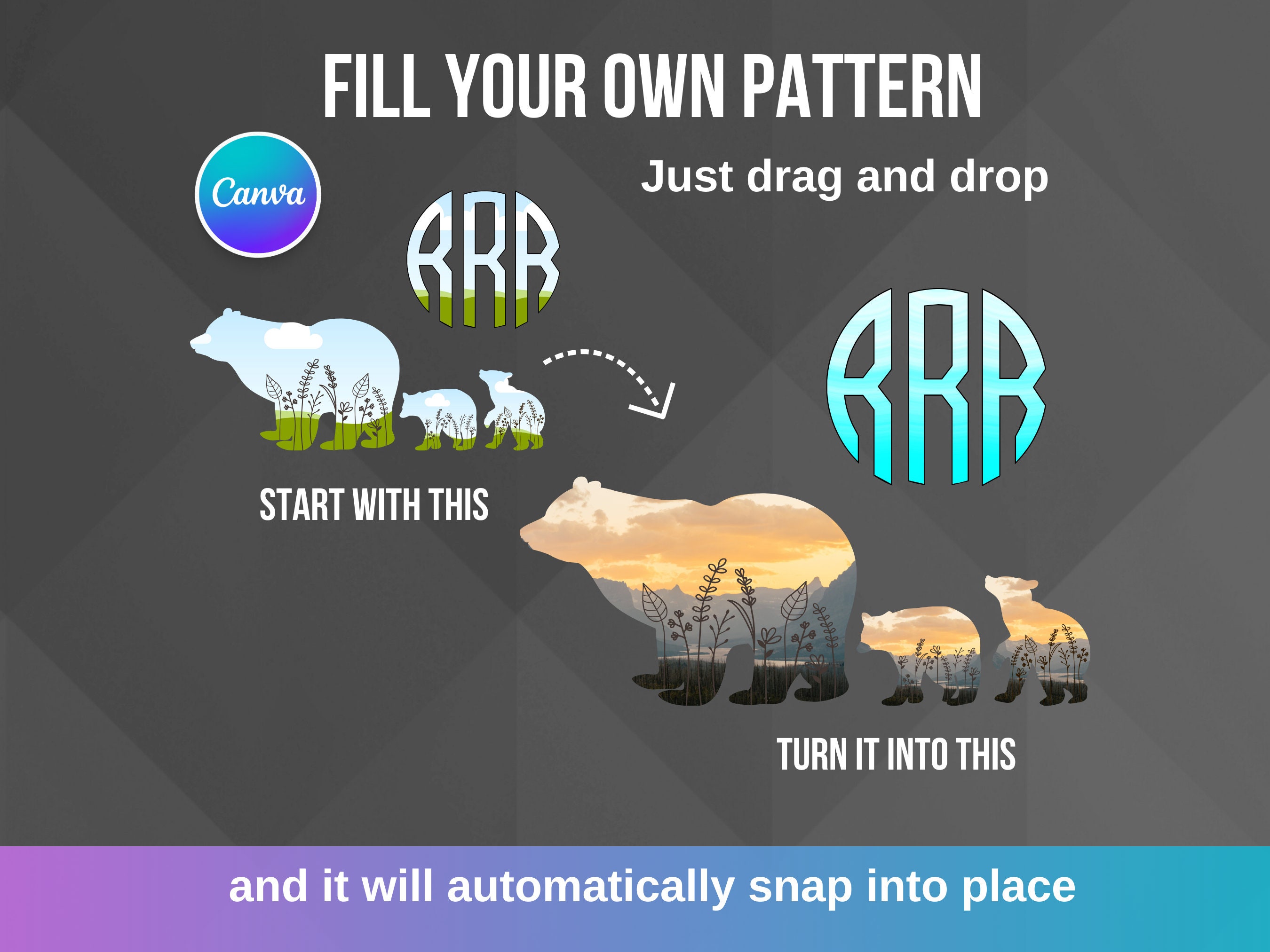 ENTIRE STORE Mega Bundle, Editable Canva Frames Template, Drag and Drop ...