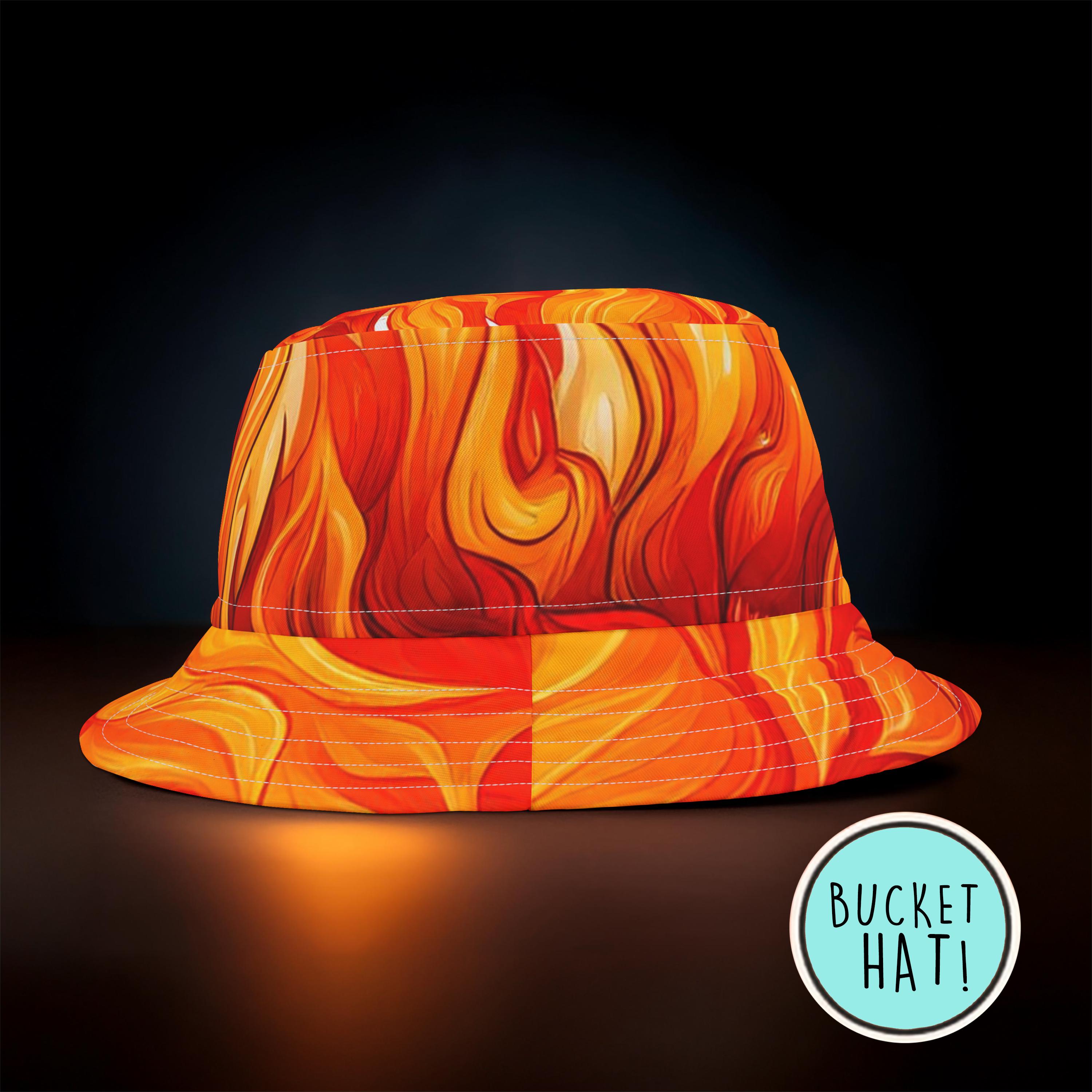 Bucket hat with flames new arrivals