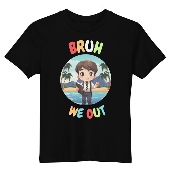 Bruh We Out End Of School Retro vintage Boys T-Shirt