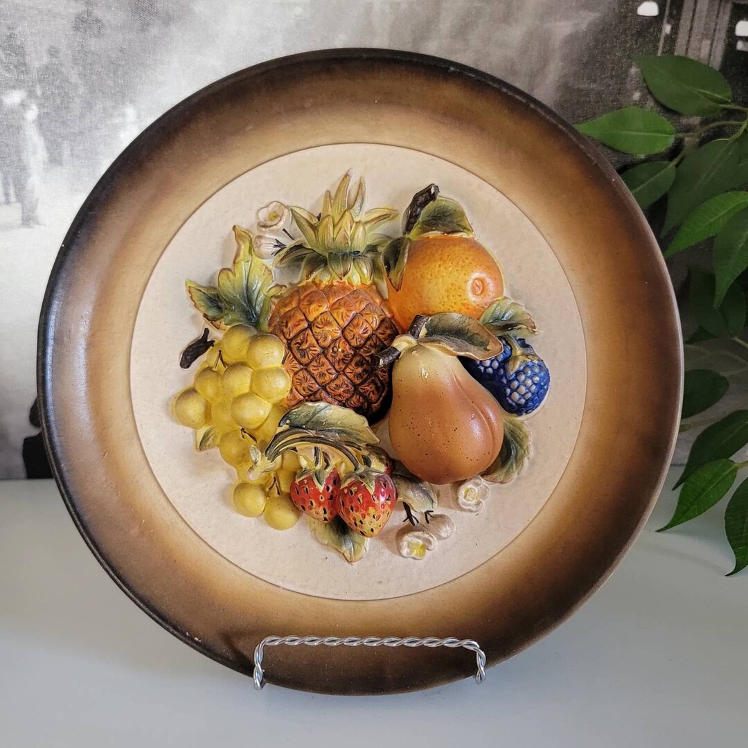 Vintage Napcoware 3D Fruit Wall Hanging Collectible Plate Etsy