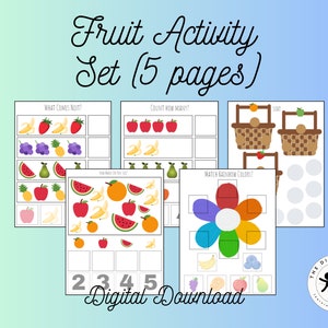 Fruit Activity Set (5 Seiten) - Printable