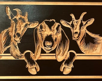 Goat Business Sign Custom Engraved Wooden Farm Sign - Personalized Outdoor and Indoor Decor for Goat Farms & Small Businesses