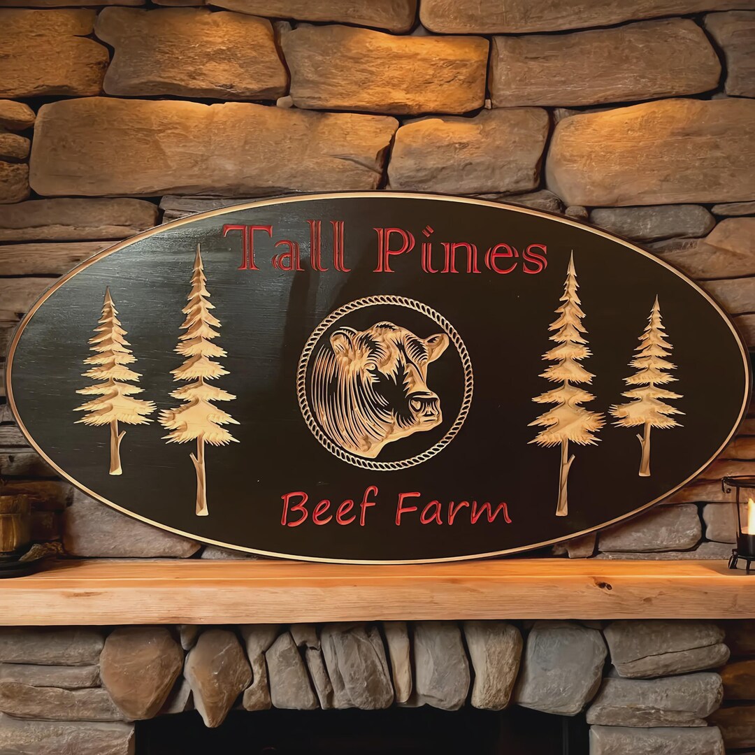Personalized Rustic Beef Farm Sign – Custom Farmhouse Decor Gift for ...