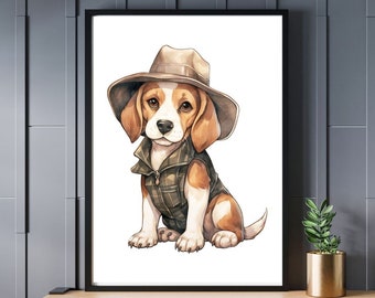 Cute Puppy Print/Home Wall Art/Birthday gift/Family gift/Dog Print/Dog Wall Art/Puppy Print/Puppy Wall Art.