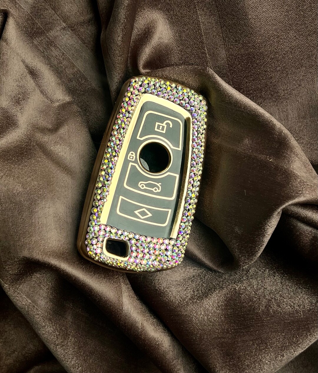 Crystal AB BMW Key Fob Cover Bedazzled X1 X3 X5 X6 X7 G30 G20 G32 G11 ...