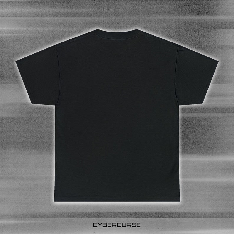 May include: A black t-shirt with a crew neck and short sleeves.