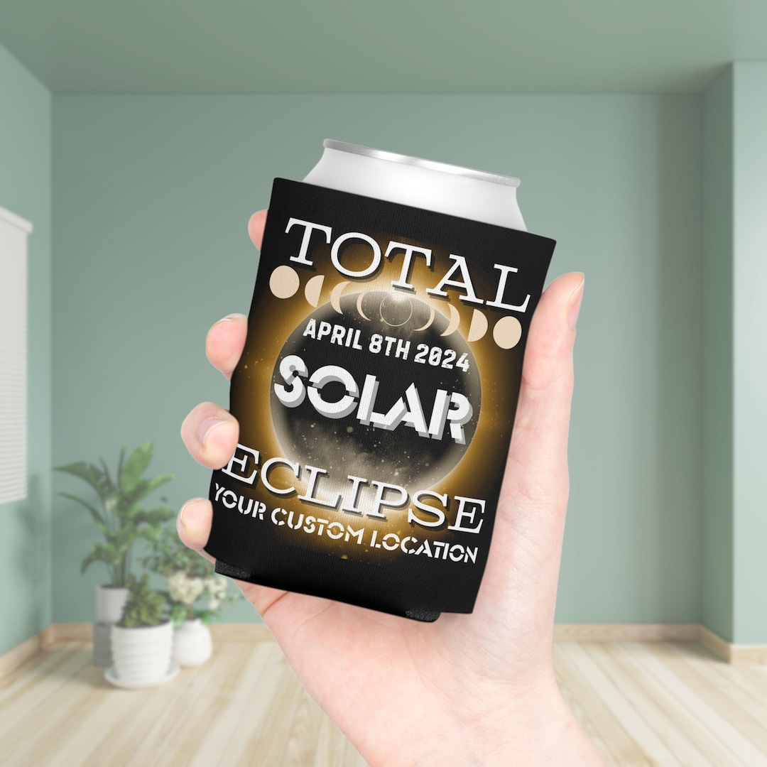 2024 Total Eclipse Can Koozie, Custom Koozies, Custom 2024 Eclipse
