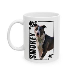 Custom Pet Photo Ceramic Mug, Personalized Dog Gifts, Pet Parent Coffee Cup, Animal Lover Gift, Puppy Owner Present, Unique Pet Portrait